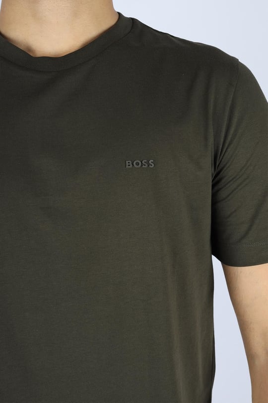 BOSS  BOSS Erkek regular fit Kısa Kollu Düz Bisiklet Yaka Yeşil 2 T-Shirt 50468347-342