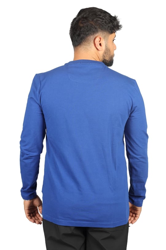 BOSS BOSS Erkek regular fit Kısa Kollu Düz Bisiklet Yaka Mavi T-Shirt 50494361-438