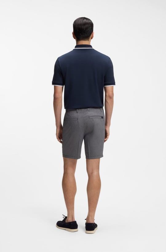 BOSS  BOSS Erkek Regular Fit Normal Bel Pamuklu Lacivert Şort 50557424-404