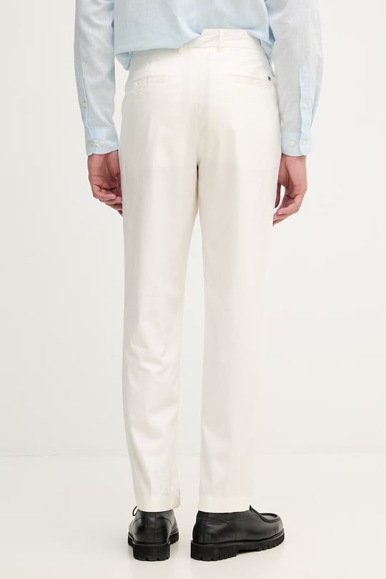 BOSS  BOSS Erkek Regular Fit Normal Bel Daralan Paça Ekru Pantolon 50566948-118