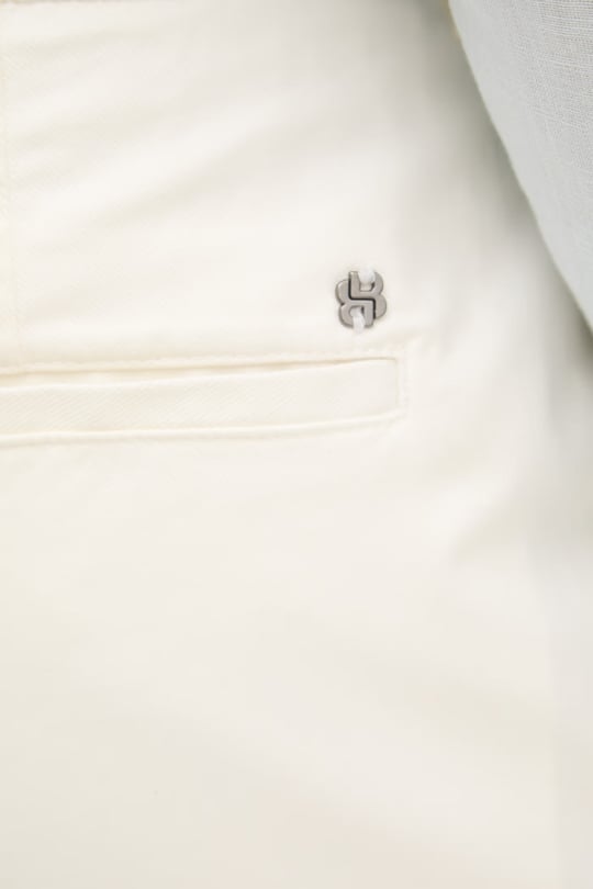 BOSS  BOSS Erkek Regular Fit Normal Bel Daralan Paça Ekru Pantolon 50566948-118