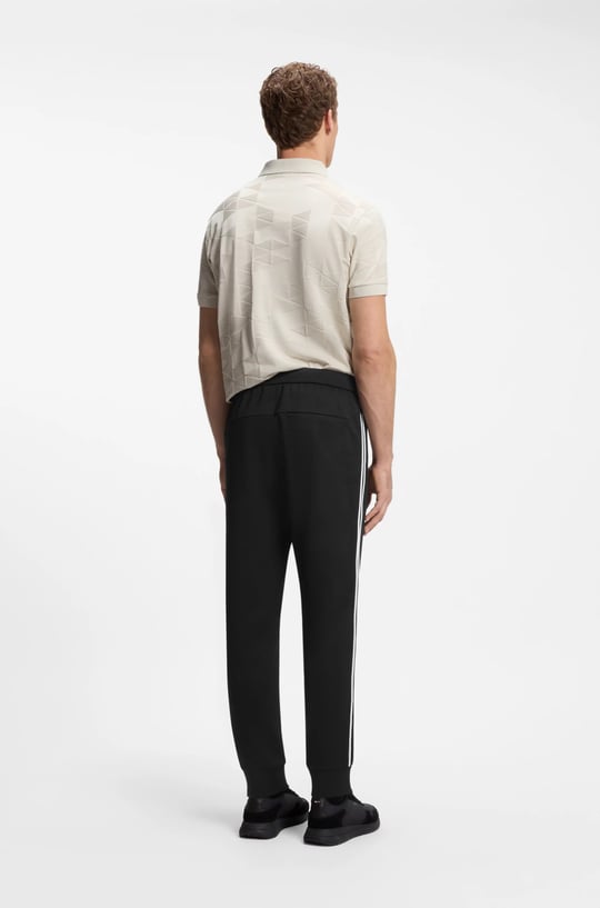 BOSS  BOSS Erkek Regular Fit Normal Bel Daralan Paça Pamuklu Siyah Eşofman Altı 50566815-001