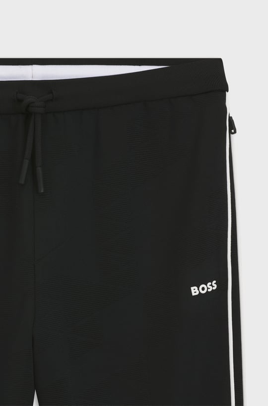 BOSS  BOSS Erkek Regular Fit Normal Bel Daralan Paça Pamuklu Siyah Eşofman Altı 50566815-001