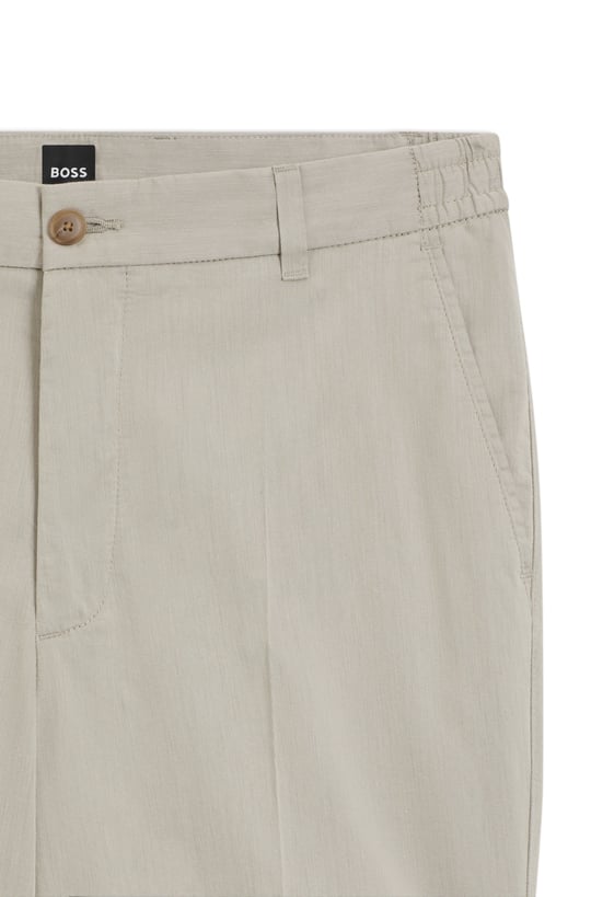 BOSS  BOSS Erkek Regular Fit Normal Bel Pamuklu Bej Şort 50557424-286