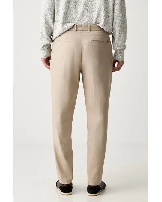 BOSS  BOSS Erkek Regular Fit Normal Bel Daralan Paça Bej Pantolon 50566948-255