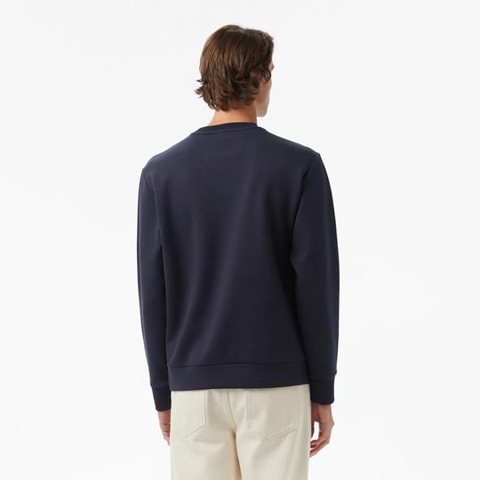 BOSS  BOSS Erkek Regular Fit Ribanalı Yuvarlak Yakalı Esnek Pamuklu Logo Kabartmalı Lacivert Sweatshirt 50506119-402
