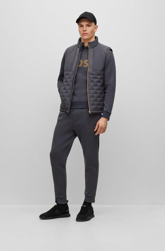 BOSS BOSS Erkek regular fit Uzun Kollu düz Gri Mont 50491912-027