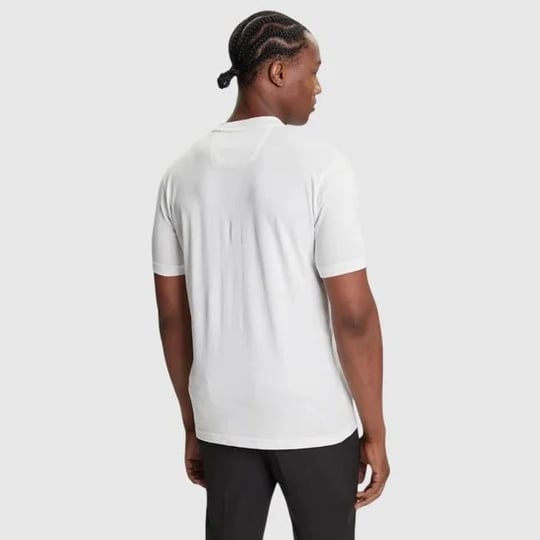 BOSS  BOSS Erkek Regular Fit Yuvarlak Yakalı Çizgili ve Logolu Kısa Kollu Beyaz T-Shirt 50550113-100