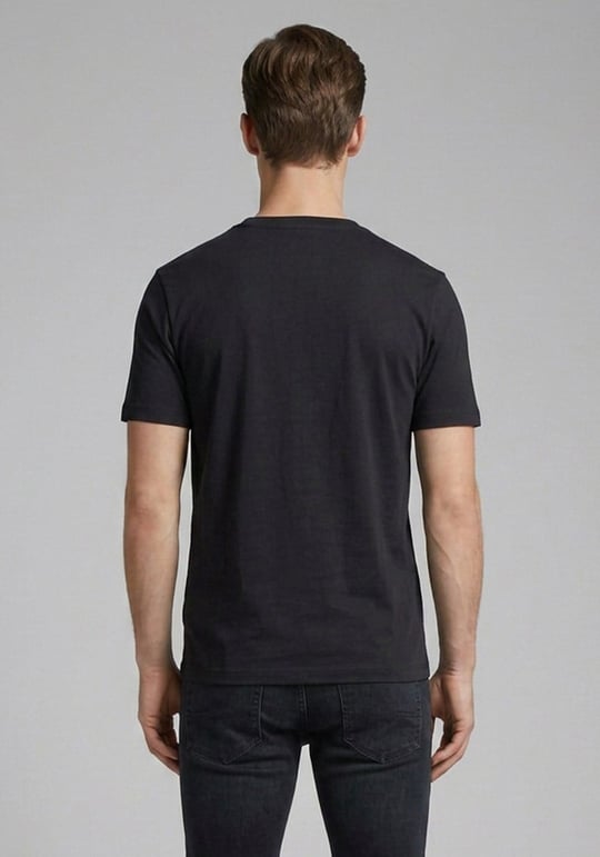 BOSS  BOSS Erkek Regular Fit Yuvarlak Yakalı Logo Detaylı Pamuklu Kısa Kollu Siyah T-Shirt 50565630-001