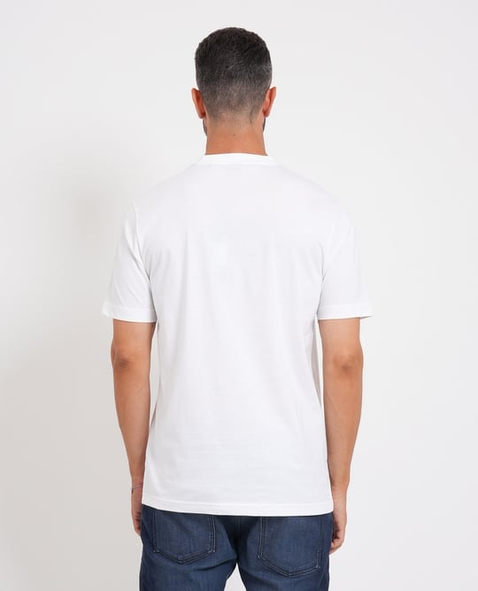 BOSS  BOSS Erkek Regular Fit Yuvarlak Yakalı Pamuklu Kısa Kollu Beyaz1 Polo Yaka T-Shirt 50553652-101