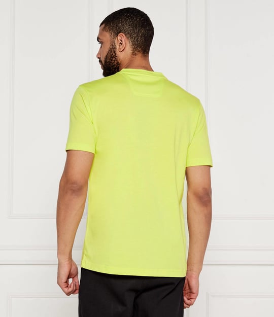 BOSS BOSS Erkek Regular Fit Yuvarlak Yakalı Çizgili ve Logolu Kısa Kollu Yeşil T-Shirt 50550113-337