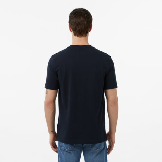 BOSS  BOSS Erkek Regular Fit Yuvarlak Yakalı Pamuklu Kısa Kollu Lacivert T-Shirt 50553652-402