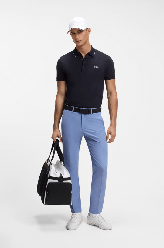 BOSS  BOSS Erkek Slim Fit Çabuk Kuruyan Su Tutmayan Dar Paça Mavi Pantolon 50534303-459