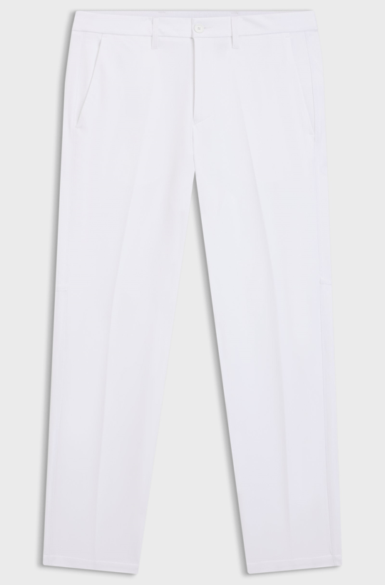 BOSS  BOSS Erkek Slim Fit Çabuk Kuruyan Su Tutmayan Dar Paça Beyaz Pantolon 50534303-100