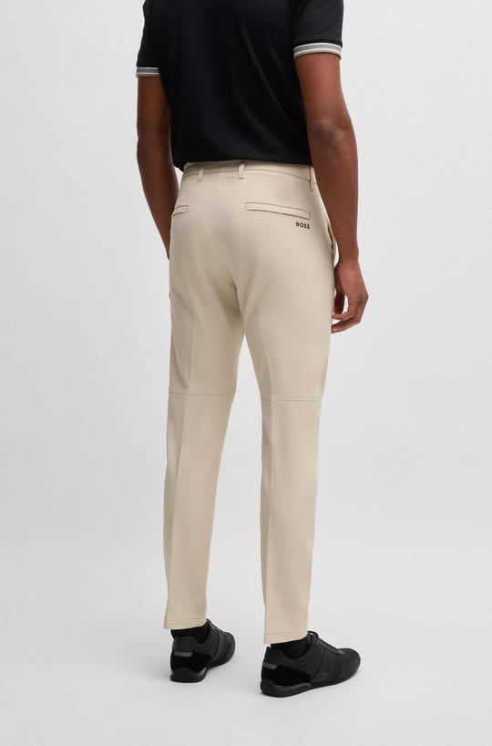 BOSS BOSS Erkek Slim Fit Çabuk Kuruyan Su Tutmayan Dar Paça Bej Pantolon 50534303-269