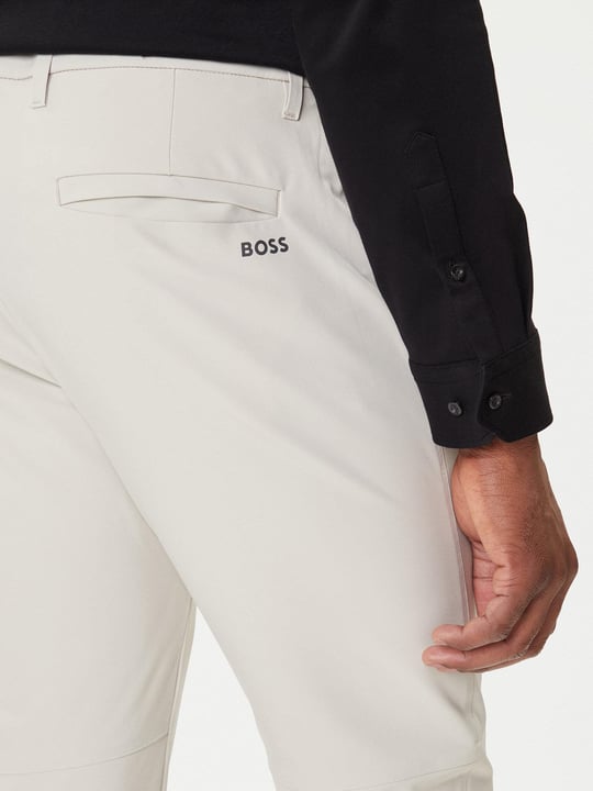 BOSS BOSS Erkek Slim Fit Çabuk Kuruyan Su Tutmayan Dar Paça Ekru Pantolon 50534303-271