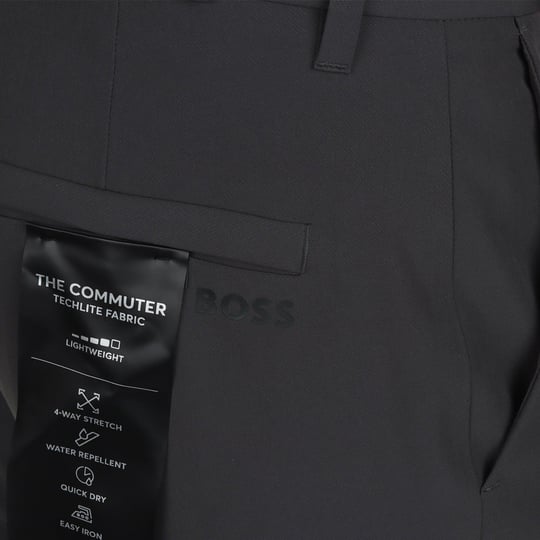 BOSS BOSS Erkek Slim Fit Çabuk Kuruyan Su Tutmayan Dar Paça Antrasit Pantolon 50534303-027