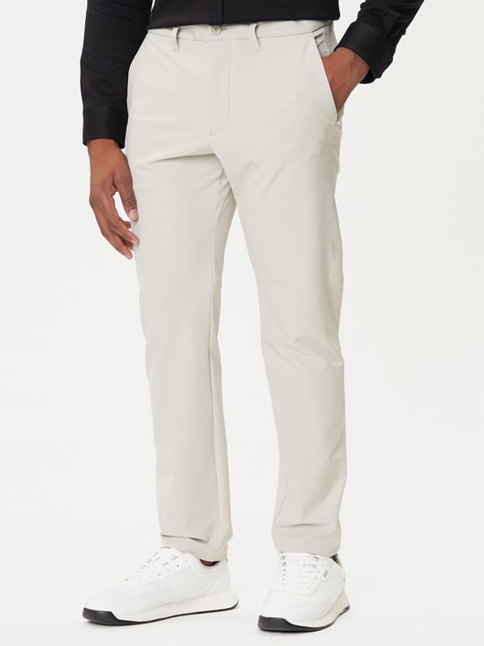 BOSS BOSS Erkek Slim Fit Çabuk Kuruyan Su Tutmayan Dar Paça Ekru Pantolon 50534303-271