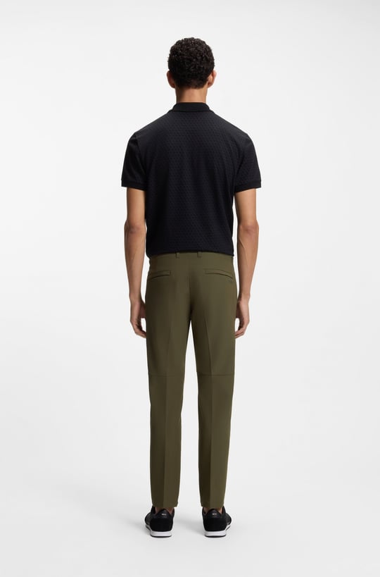 BOSS  BOSS Erkek Slim Fit Çabuk Kuruyan Su Tutmayan Dar Paça Haki Pantolon 50534303-347