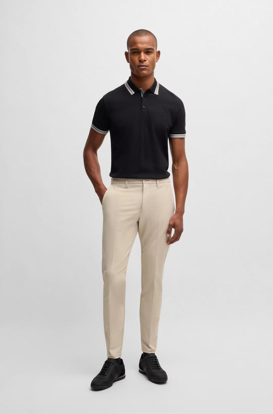 BOSS BOSS Erkek Slim Fit Çabuk Kuruyan Su Tutmayan Dar Paça Bej Pantolon 50534303-269
