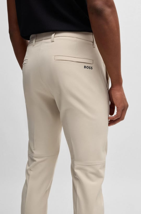 BOSS BOSS Erkek Slim Fit Çabuk Kuruyan Su Tutmayan Dar Paça Bej Pantolon 50534303-269
