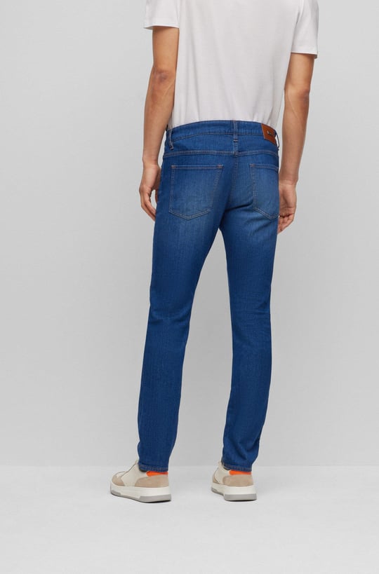 BOSS BOSS Erkek Slim Fit Düz Dar Kesim Mavi1 Jeans 50488478-434