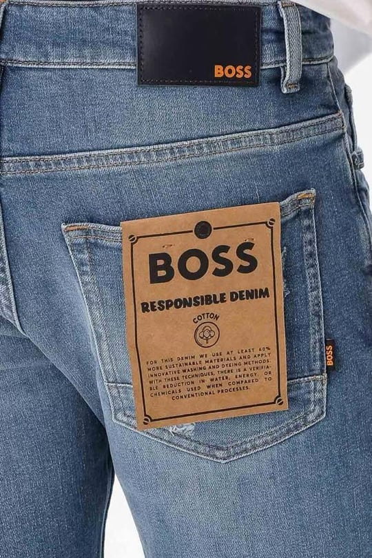 BOSS BOSS Erkek Slim Fit Düz Dar Kesim Mavi Jeans 50490015-440