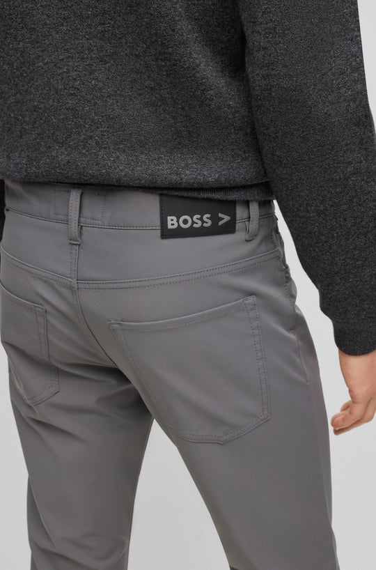 BOSS BOSS Erkek Slim Fit Düz Dar Kesim Gri1 Pantolon 50491230-029