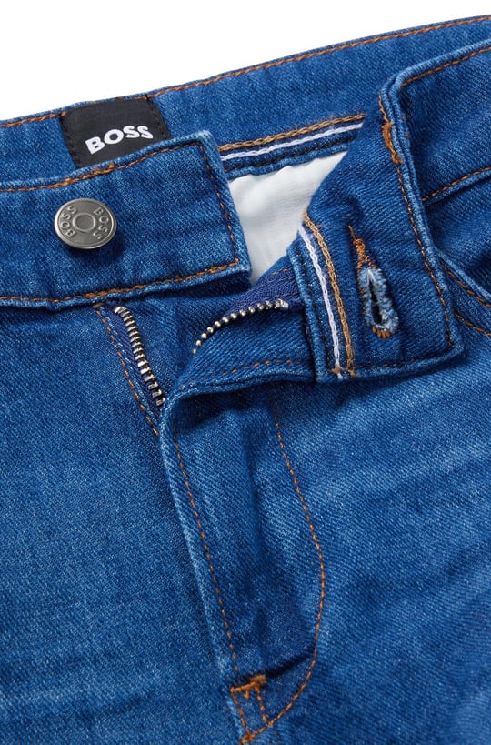 BOSS BOSS Erkek Slim Fit Düz Dar Kesim Mavi1 Jeans 50488478-434