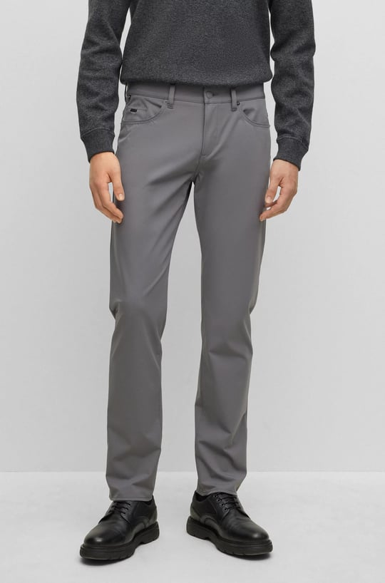 BOSS BOSS Erkek Slim Fit Düz Dar Kesim Gri1 Pantolon 50491230-029