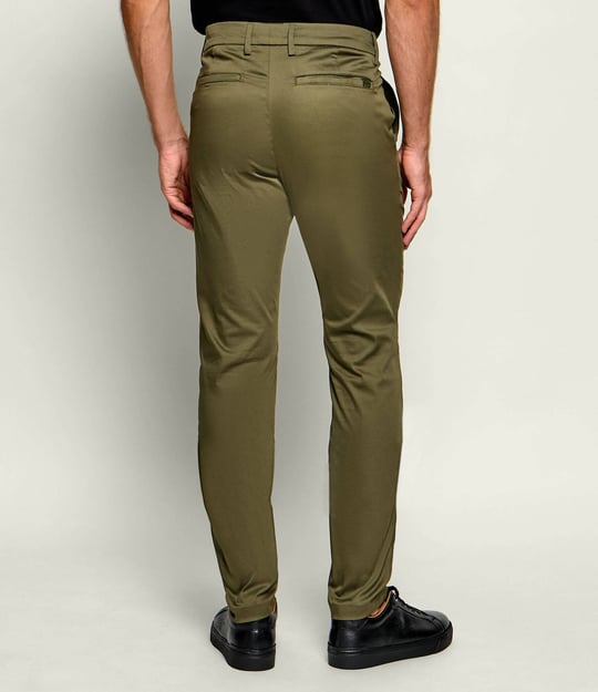 BOSS  BOSS Erkek Slim Fit Normal Bel Daralan Paça Cep Detay Haki Pantolon 50553841-347