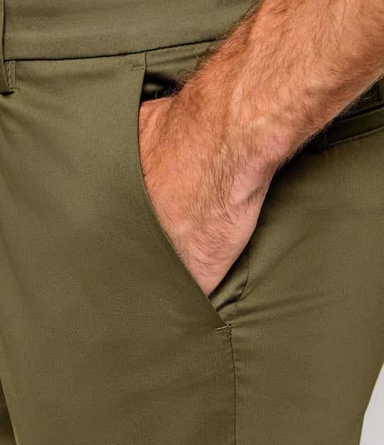 BOSS  BOSS Erkek Slim Fit Normal Bel Daralan Paça Cep Detay Haki Pantolon 50553841-347
