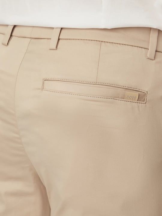 BOSS  BOSS Erkek Slim Fit Normal Bel Daralan Paça Cep Detay Bej Pantolon 50553841-286