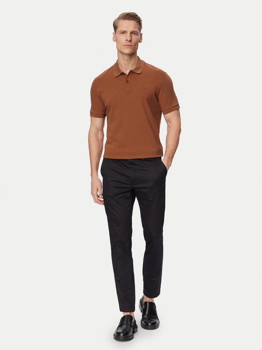 BOSS  BOSS Erkek Slim Fit Normal Bel Daralan Paça Cep Detay Siyah Pantolon 50553841-001