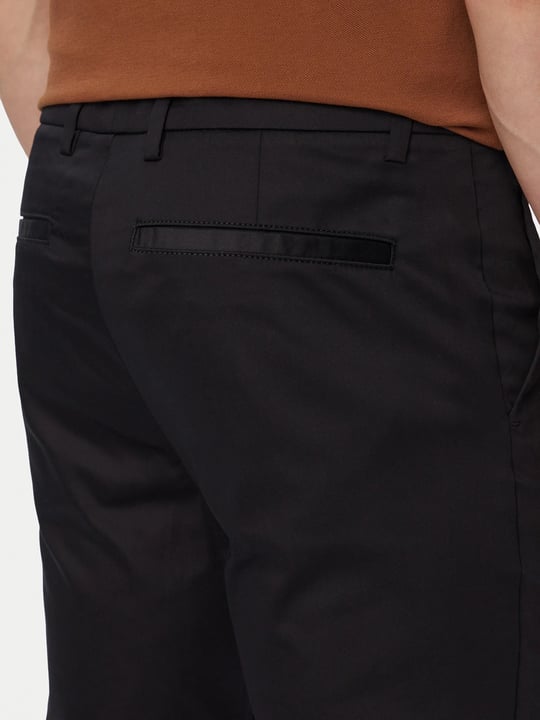 BOSS  BOSS Erkek Slim Fit Normal Bel Daralan Paça Cep Detay Siyah Pantolon 50553841-001