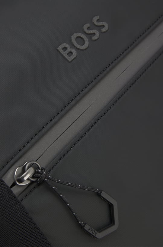 BOSS  BOSS Erkek Tonlu Marka Logolu Çıkarılabilir Uzun Askılı Siyah Seyahat Çantası 50558357-001