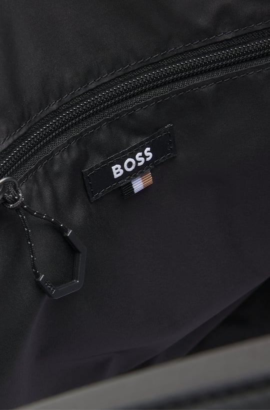 BOSS  BOSS Erkek Tonlu Marka Logolu Çıkarılabilir Uzun Askılı Siyah Seyahat Çantası 50558357-001