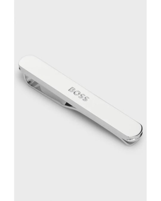 BOSS  BOSS Erkek Üzerine Logo İşlenmiş Parlak Pirinç Gümüş Yaka İğnesi 50552393-040