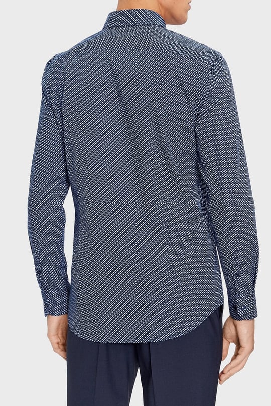BOSS  BOSS Erkek Uzun Kollu Slim Fit Düğmeli Gömlek Lacivert Gömlek 50478620-410