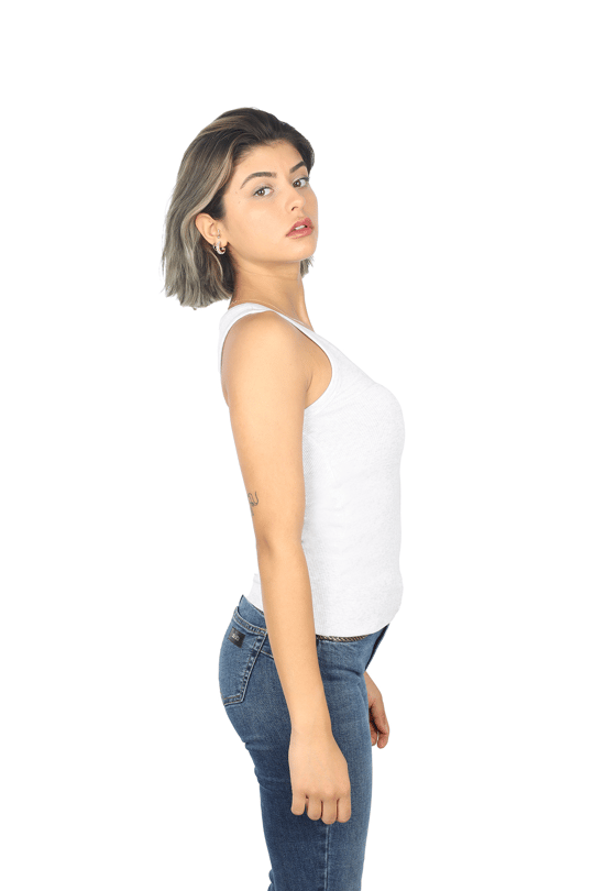 BOSS  BOSS Kadın Kalın Askılı Yuvarlak Yaka Kolsuz Logolu 071 Bluz 50504245-071