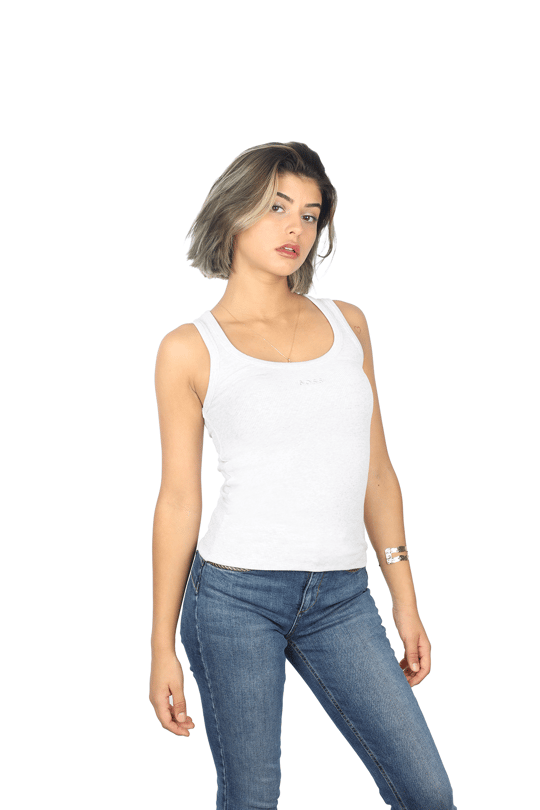 BOSS  BOSS Kadın Kalın Askılı Yuvarlak Yaka Kolsuz Logolu 071 Bluz 50504245-071