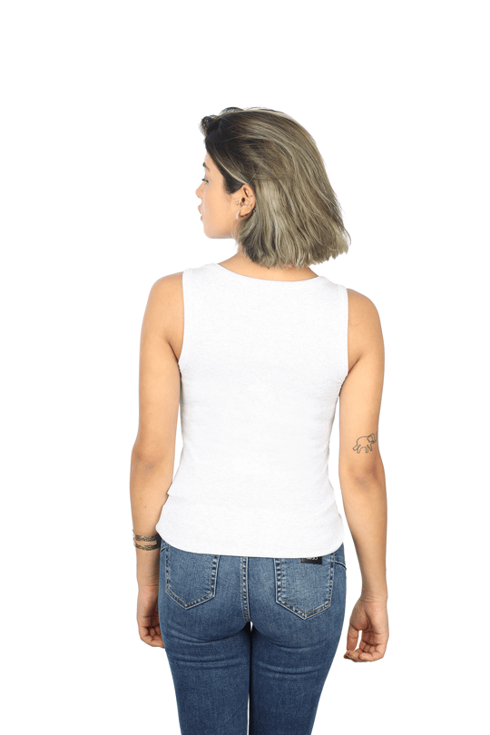 BOSS  BOSS Kadın Kalın Askılı Yuvarlak Yaka Kolsuz Logolu 071 Bluz 50504245-071