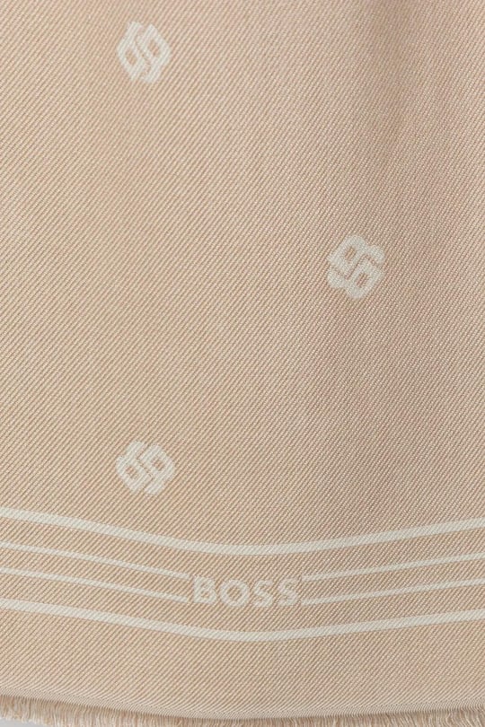 BOSS BOSS Kadın Logo Desenli Düz Kumaş Bej Şal & Eşarp & Fular 50535789-680