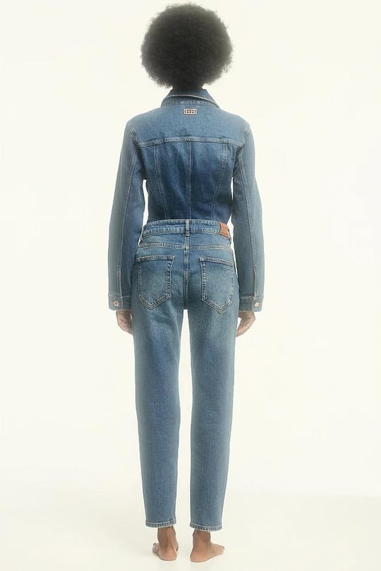 Bsb Bsb Kadın Yüksek Bel Düğme Detaylar Slim Fit Dar Paça Mavi Jeans 054-212980-MAVİ