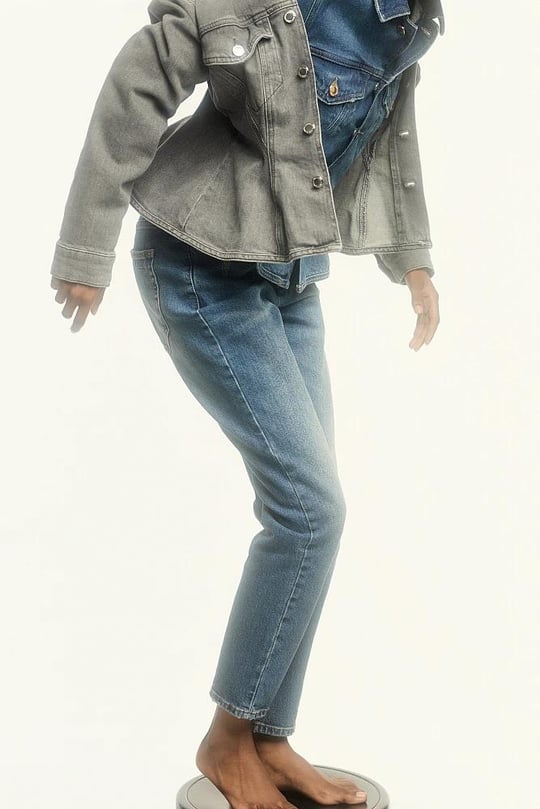 Bsb Bsb Kadın Yüksek Bel Düğme Detaylar Slim Fit Dar Paça Mavi Jeans 054-212980-MAVİ