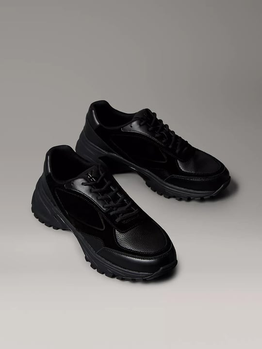 Calvin Klein Calvin Klein Erkek %100 Deri Rahat Taban CK Logolu Siyah Sneaker YM0YM01289-0GJ