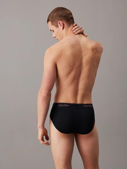 Calvin Klein Calvin Kleın Erkek 3'lü Şerit Bantlı Renkli Siyah Külot 000NB4075A-Q6A