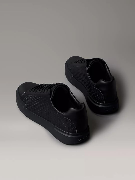 Calvin Klein Calvin Klein Erkek Bağcıklı Bağlama Yuvarlak Burun Deri Rahat Taban Siyah Sneaker YM0YM01383-0GJ