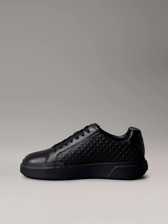 Calvin Klein Calvin Klein Erkek Bağcıklı Bağlama Yuvarlak Burun Deri Rahat Taban Siyah Sneaker YM0YM01383-0GJ