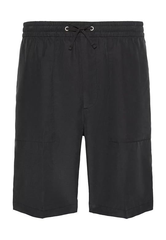 Calvin Klein Calvin Klein Erkek Beli Lastikli ve İp Bağlamalı Dikiş Detaylı Kısa Siyah Şort LV04LF614G-UB1